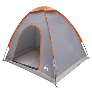 vidaXL Campingzelt 2 Personen Grau und Orange