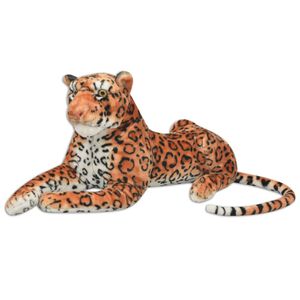 vidaXL Leopard Kuscheltier Pl&uuml;sch Braun XXL