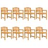 vidaXL Gartenst&uuml;hle 8 Stk. 58x59x88 cm Massivholz Teak