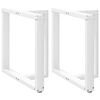 vidaXL Esstischbeine T-Form 2 Stk. Wei&szlig; 70x35x(72-73) cm Stahl