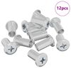 vidaXL Sicherungsmutter 12 Stk. Nickel M6 x 15 mm Stahl