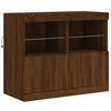 vidaXL Sideboard mit LED-Leuchten Braun Eichen-Optik 283x37x67 cm