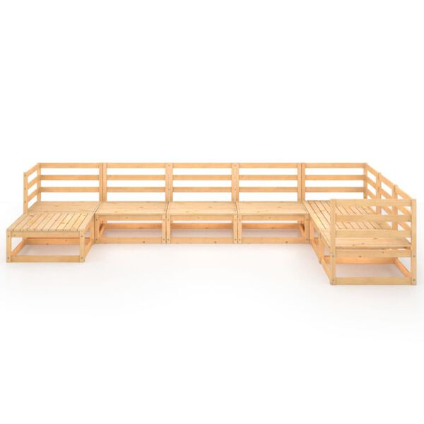 vidaXL 8-tlg. Garten-Lounge-Set Massivholz Kiefer