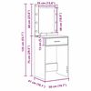 vidaXL Schminktisch 3 pcs Grau 40 x 41 x 135 cm Holzwerkstoff