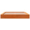 vidaXL Massivholzbett ohne Matratze Wachsbraun 120x190 cm Kiefernholz