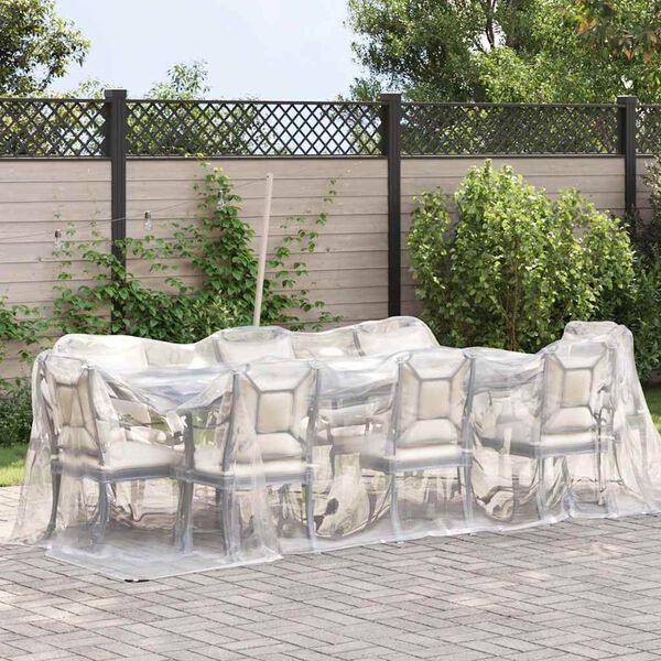 vidaXL Transparente Plane mit &Ouml;sen 2x5 m Polyethylen