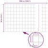 vidaXL Zaun mit Pfosten Grau 0,6 x 50 m Stahl und PVC