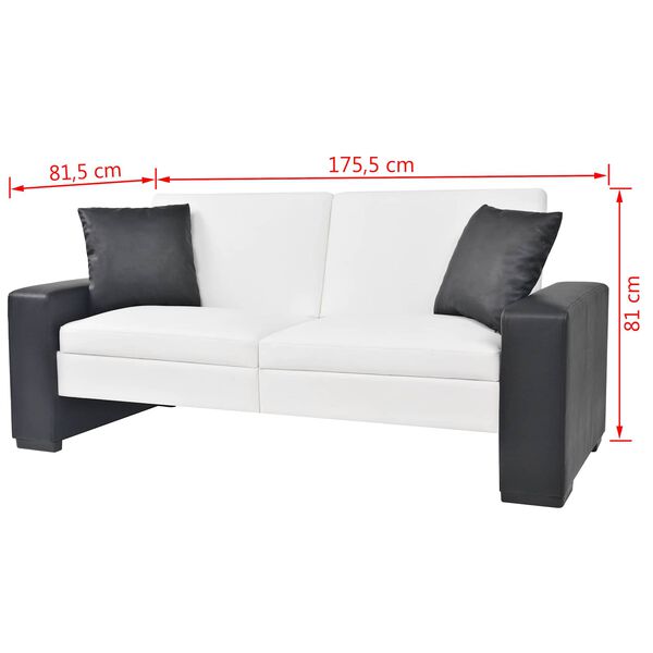 vidaXL Sofa Wei&szlig; Stoff