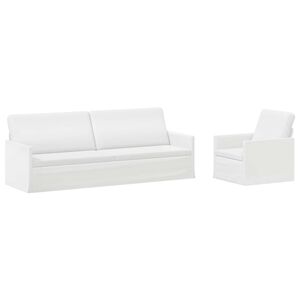 vidaXL Sofa-Set 2 pcs Wei&szlig; Stoff
