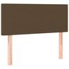 vidaXL Boxspringbett mit Matratze & LED Dunkelbraun 80x200 cm Stoff