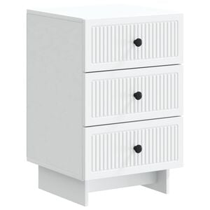 vidaXL Nachttisch mit Schubladen Wei&szlig; 43 x 41 x 66,5 cm Holzwerkstoff