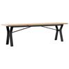 vidaXL Couchtisch Y-Gestell 160x40x45,5 cm Massivholz Kiefer Stahl