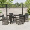 vidaXL Garten Essgruppe 5 pcs Grau Poly-Rattan
