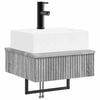 vidaXL Wandmontiertes Waschbecken Grau Sonoma 40 x 41 x 39 cm