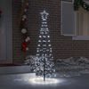 vidaXL LED Weihnachtsbaum mit Erdspießen Kaltweiß 250 cm Eisen