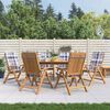 vidaXL Gartenst&uuml;hle mit Kissen 6 Stk. Massivholz Teak
