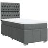 vidaXL Boxspringbett mit Matratze Dunkelgrau 90x190 cm Stoff