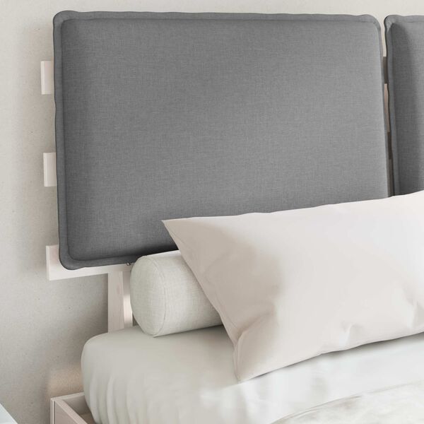 vidaXL Bettgestell mit gepolstertem Kopfteil Hellgrau 160 x 200 cm