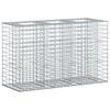 vidaXL Gabionen-Hochbeet 130 x 50 x 80 cm Verzinkter Stahl Silber