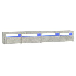 vidaXL TV-Schrank mit LED-Leuchten Betongrau 270x35x40 cm