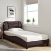 vidaXL Bett mit Matratze "Hvar" Dunkelbraun 90x200 cm Stoff