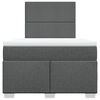 vidaXL Boxspringbett mit Matratze Dunkelgrau 120x190 cm Stoff