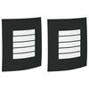 vidaXL Au&szlig;enwandleuchte 2 pcs Schwarz 23,5 x 9 x 26 cm