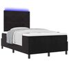 vidaXL LED Boxspringbett mit Matratze Schwarz 120 x 200 cm Samt