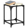 vidaXL Couchtisch mit Glasplatte Transparent 30x30x40 cm Stahl