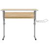 vidaXL Basteltisch Sonoma Eiche & Grau 110x53x(58-87) cm Holzwerkstoff