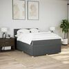 vidaXL Boxspringbett mit Matratze Dunkelgrau 140x200 cm Stoff
