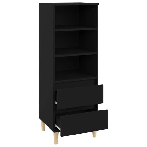 vidaXL Highboard Schwarz 40x36x110 cm Holzwerkstoff