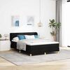 vidaXL Boxspringbett mit Matratze Schwarz 160 x 200 cm Stoff