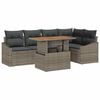 vidaXL Garten-Sofa-Set 6 Stk. Grau Poly Rattan