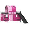 vidaXL Kinder-Etagenbett Schwarz und Pink 99,5 x 190 cm Metall