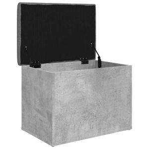 vidaXL Sitzbank mit Stauraum Betongrau 62x42x45 cm Holzwerkstoff