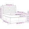 vidaXL Boxspringbett mit Matratze & LED Dunkelgrau 140x190 cm Stoff
