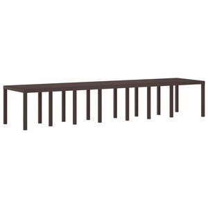 vidaXL Gartentisch Braun 400 x 100 x 73 cm Poly-Rattan
