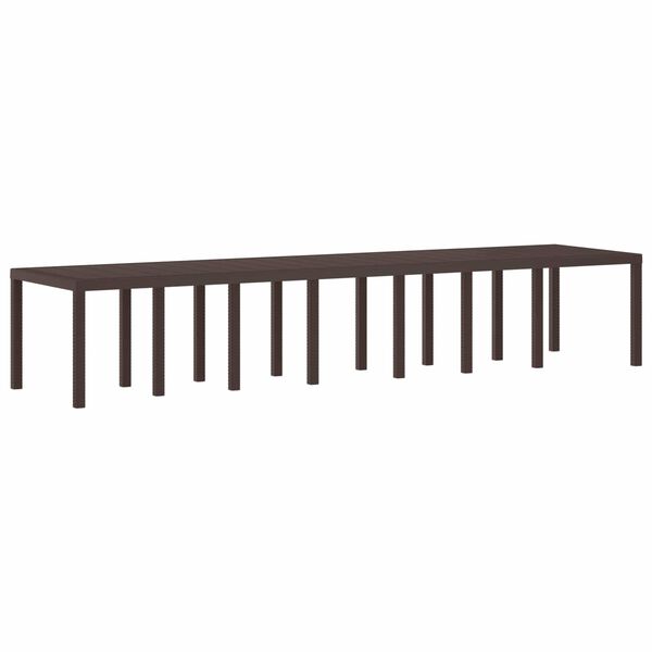 vidaXL Gartentisch Braun 400 x 100 x 73 cm Poly-Rattan