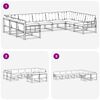vidaXL Outdoor-Sofagarnitur mit Kissen 9 pcs Nat&uuml;rlich und Hellgrau