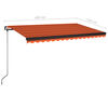 vidaXL Markise Manuell Einziehbar 450x350 cm Orange und Braun