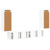 vidaXL TV-Wandregal-Set Wandmontiert 4 pcs Wei&szlig; Holzwerkstoff