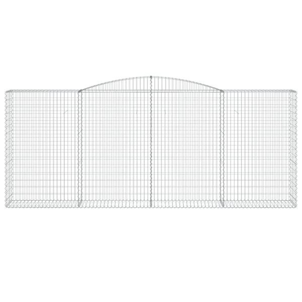 vidaXL Gabionen mit Hochbogen 20 Stk 400x50x160/180cm Verzinktes Eisen