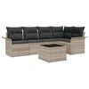 vidaXL Gartensofa-set 6 stk. Hellgrau Poly-Rattan