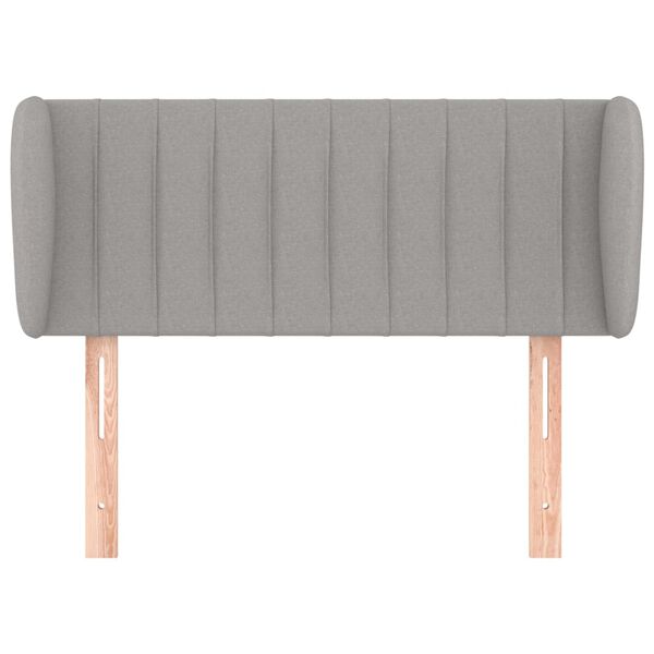 vidaXL Kopfteil mit Ohren Hellgrau 93x23x78/88 cm Stoff
