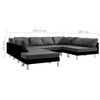 vidaXL Modulares Sofa Kunstleder Schwarz