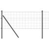 vidaXL Bodenmontierter Euro-Zaun 25 x 0,6 m PVC-beschichteter Stahl