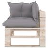 vidaXL 6-tlg. Garten-Lounge-Set aus Paletten mit Kissen Kiefernholz