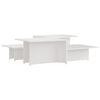 vidaXL Couchtische 2 Stk. Wei&szlig; 111,5x50x33 cm Holzwerkstoff