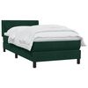 vidaXL Boxspringbett mit Matratze Dunkelgr&uuml;n 90x210 cm Samt